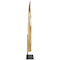 39" Gold Polystone Slim Leaf Abstract Sculpture with Black Metal Stand